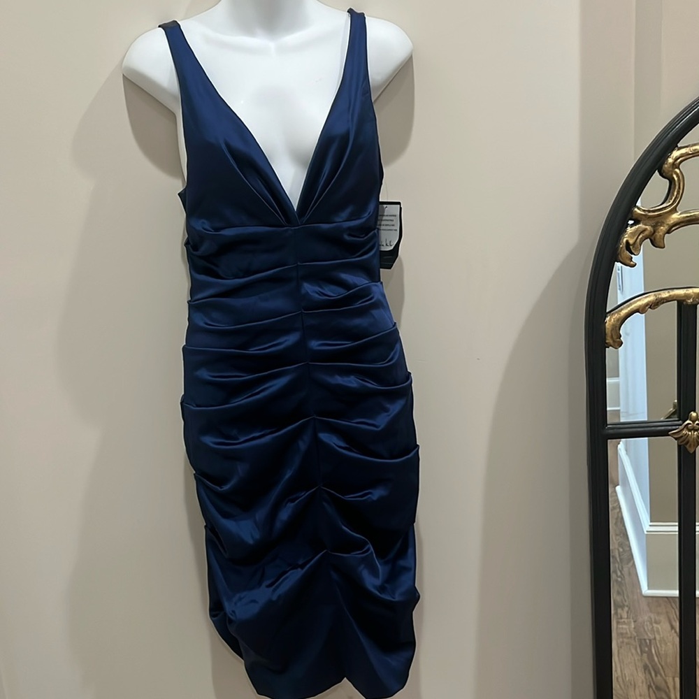Nicole Miller Collection, size 6 sky blue satin material.